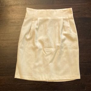 Buttery yellow vintage pencil skirt made in USA